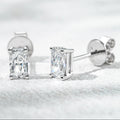 10K Gold  0.42ct Radiant Lab Diamond Stud Earrings
