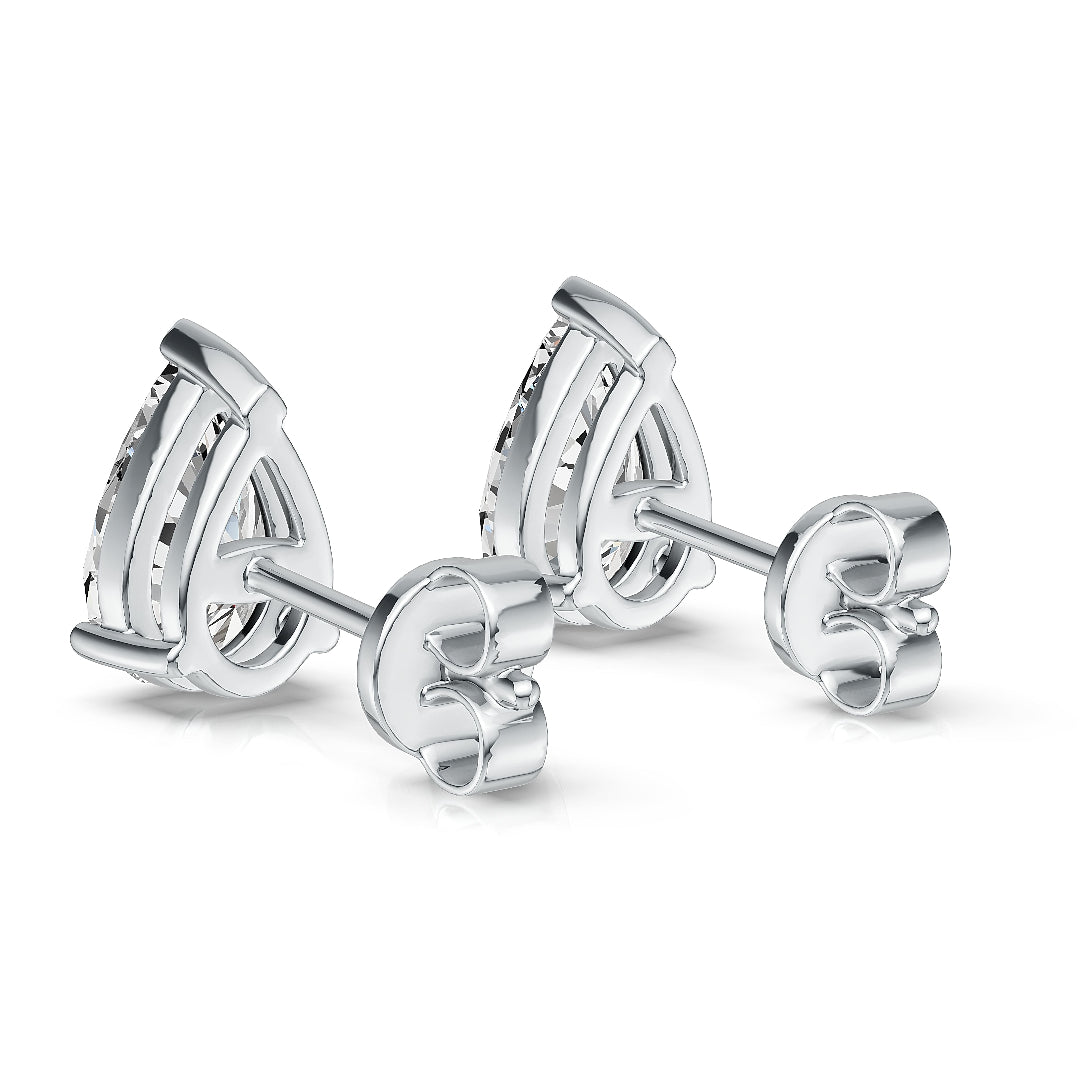 10K White Gold 0.50ct Pear Lab Diamond Stud Earrings