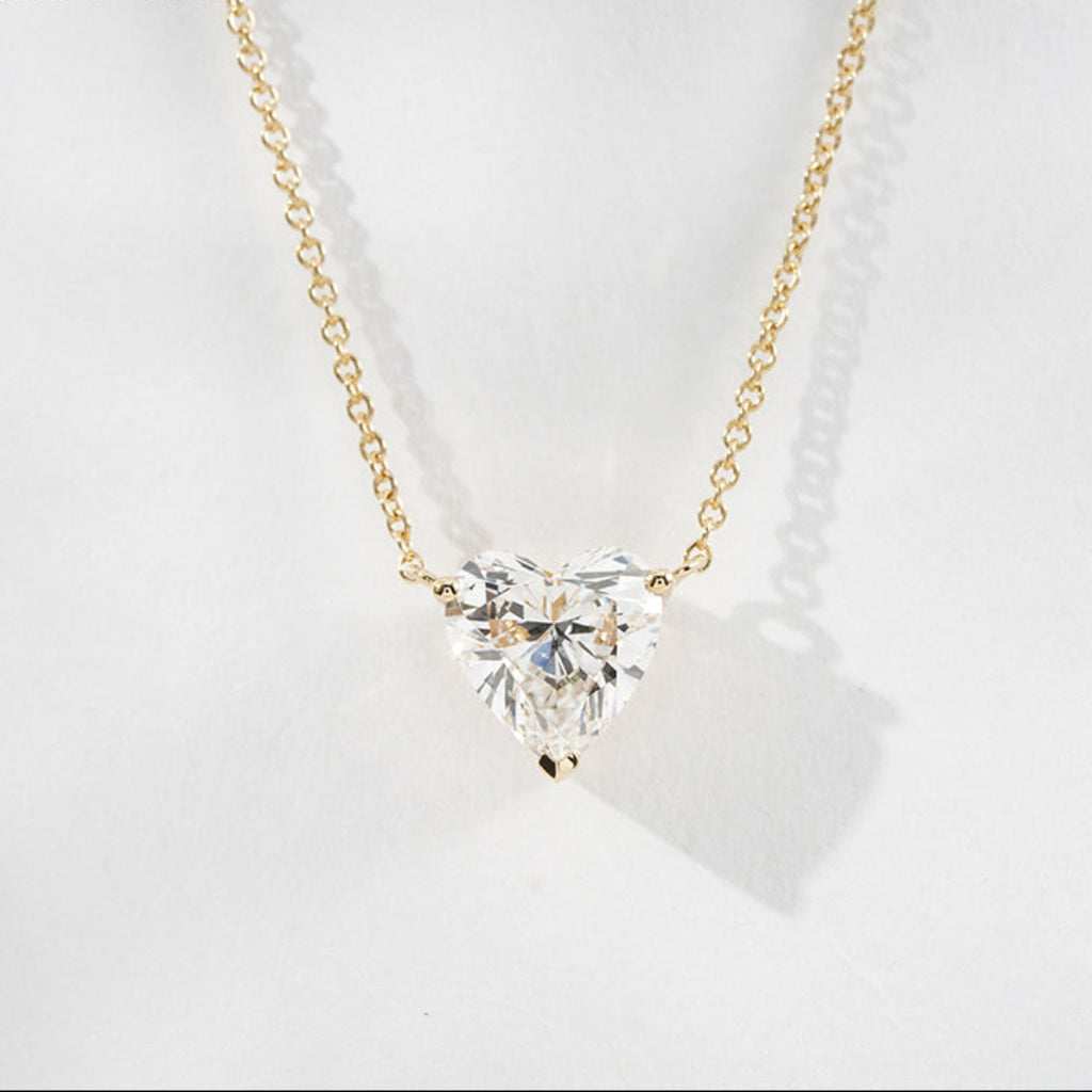 10K Gold 0.70ct Lab Diamond Solitaire Necklace