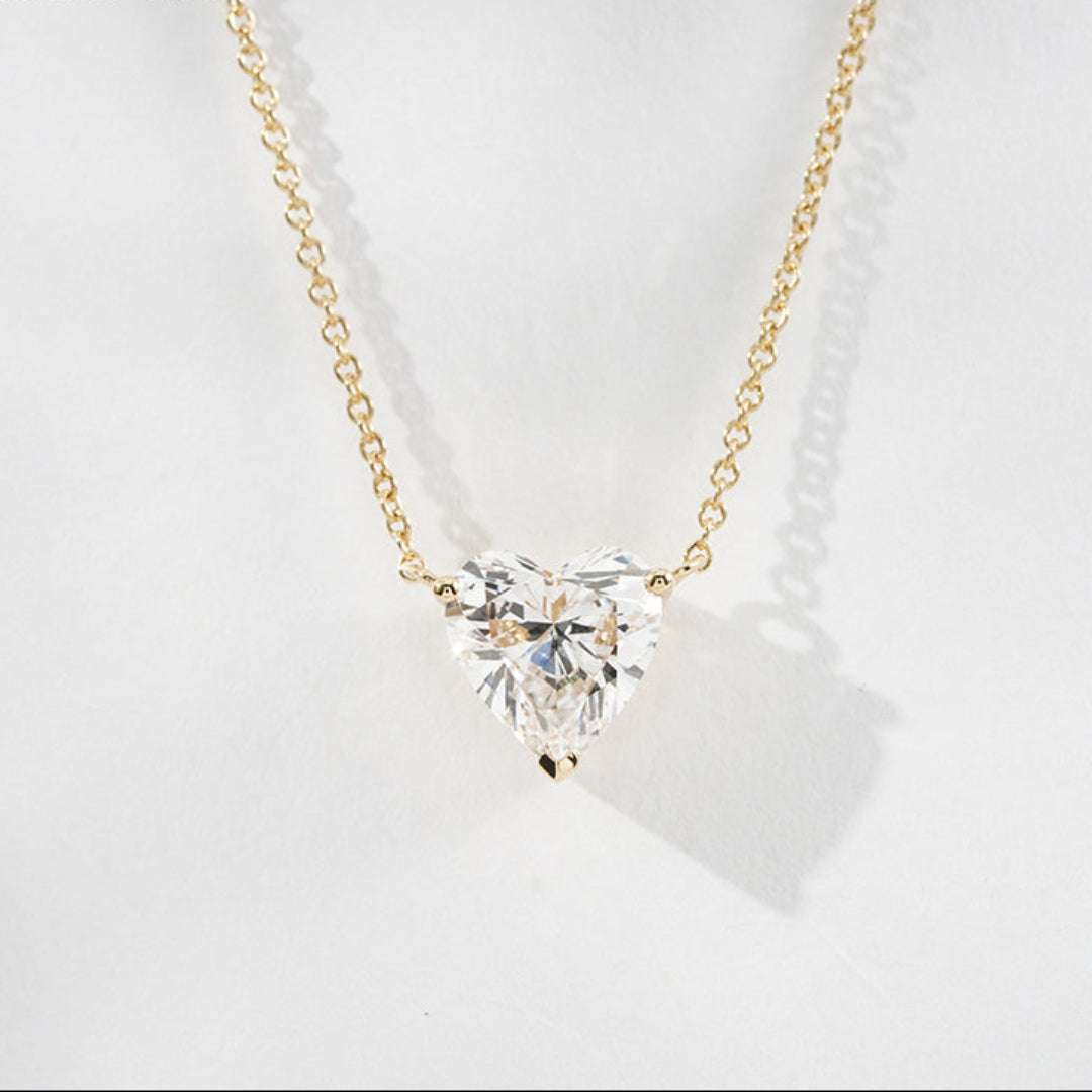 10K Gold 0.70ct Lab Diamond Solitaire Necklace