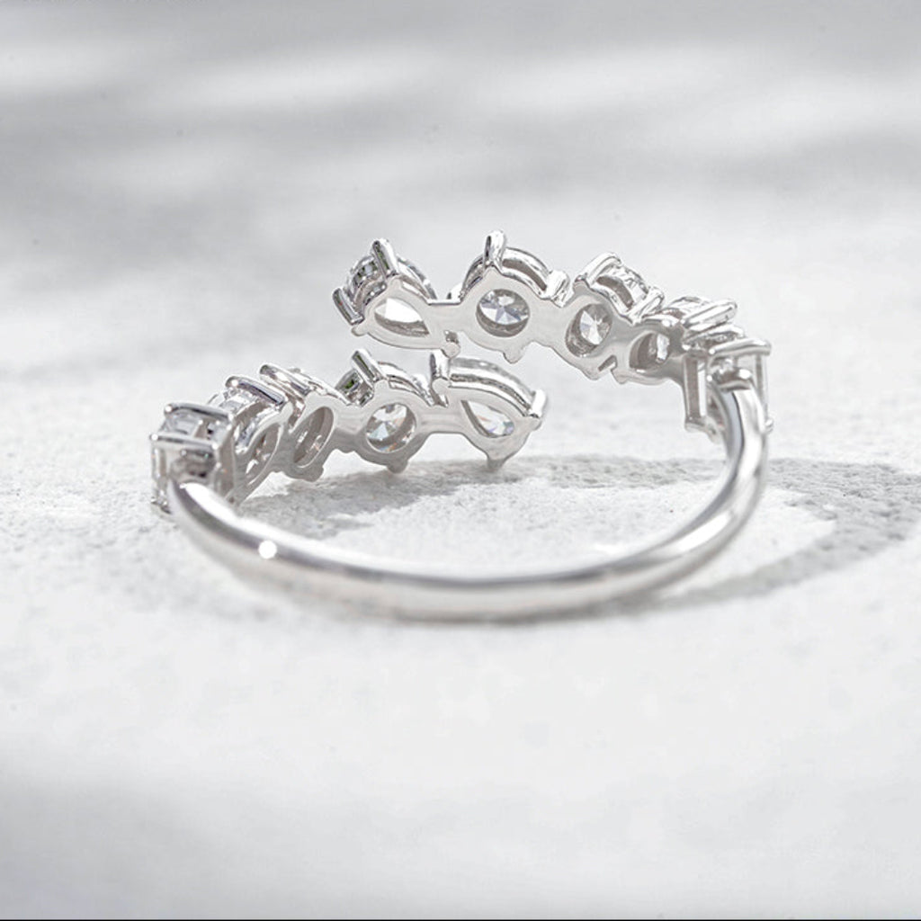 10K White Gold 0.9ct Lab Diamond Multi-Shape Eternity Ring
