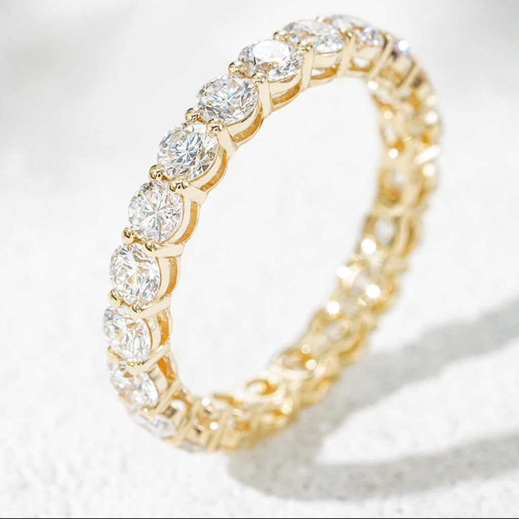 10K Yellow Gold 1.6ct Lab Diamond Eternity Ring