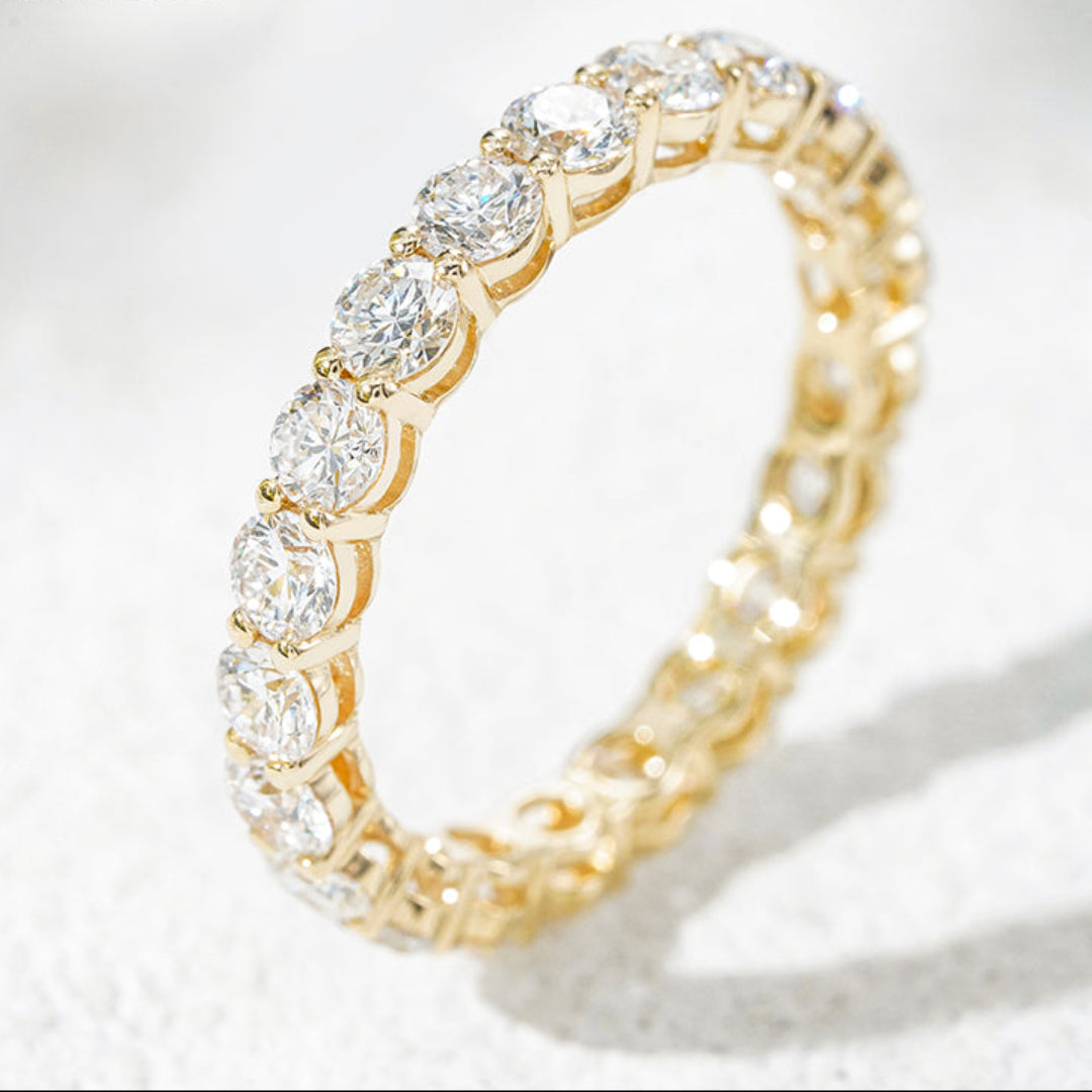 10K Yellow Gold 1.6ct Lab Diamond Eternity Ring