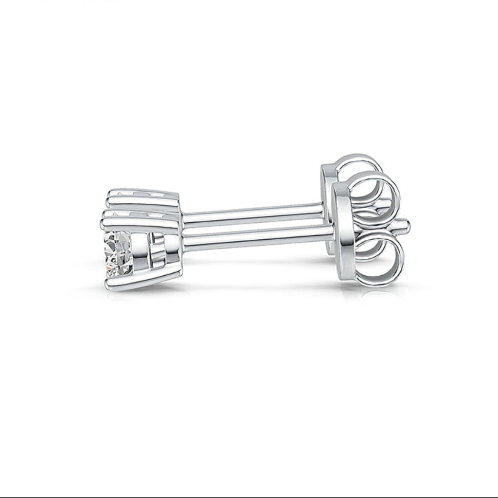 10K White Gold Lab Diamond Earrings Martini [.28CT TCW]