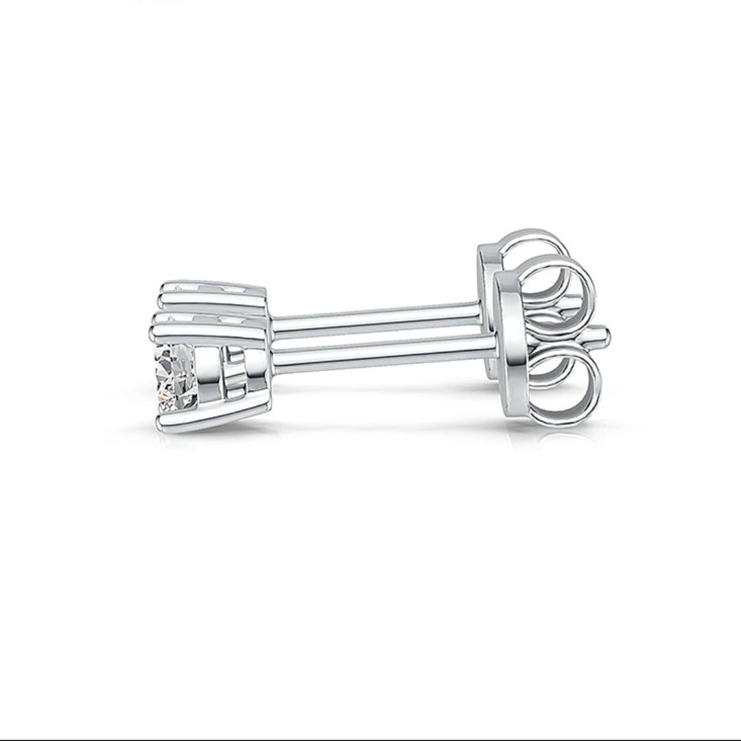 10K White Gold Lab Diamond Earrings Martini [.28CT TCW]