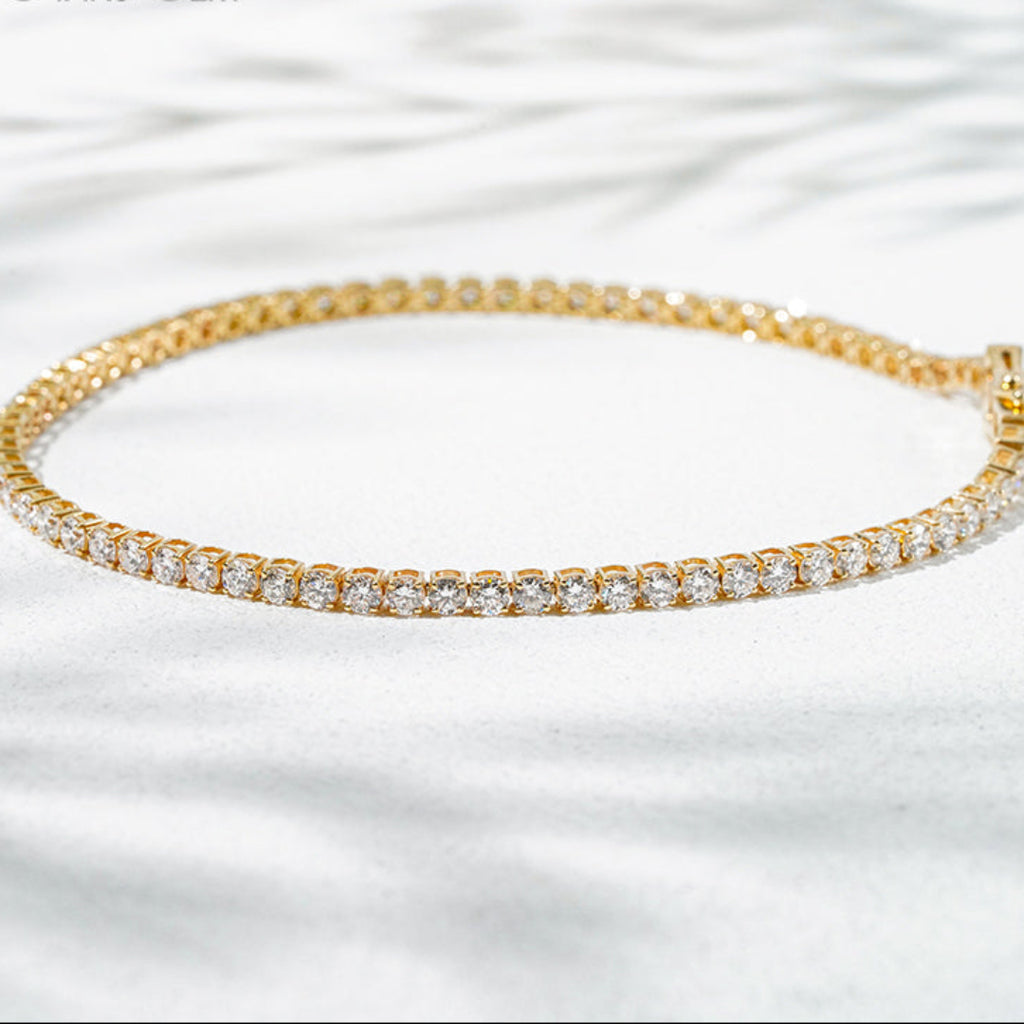 10K Yellow Gold Lab Diamond Bracelet 2.1mm