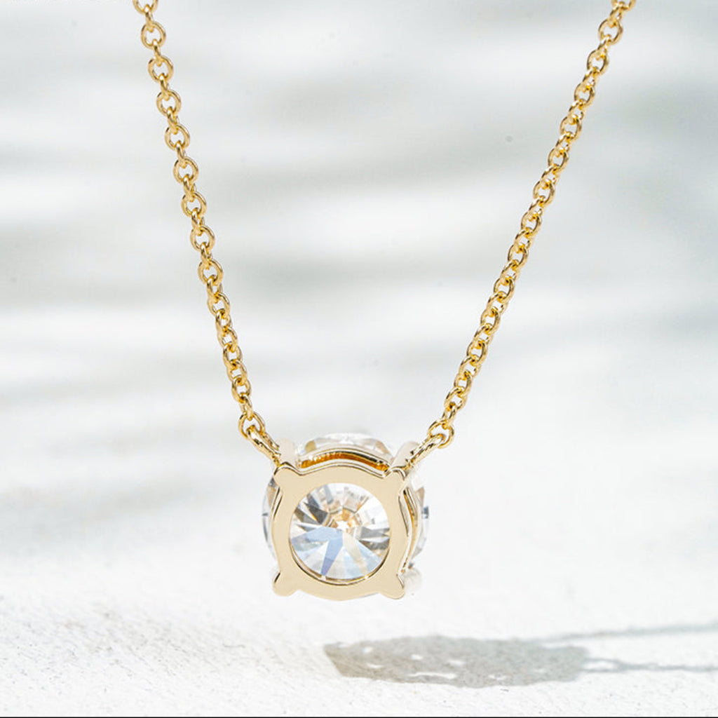 10K Gold 0.5ct Lab Diamond Solitaire Necklace
