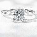 18K White Gold 1.01ct Lab Grown Diamond Bull Head Solitaire Ring