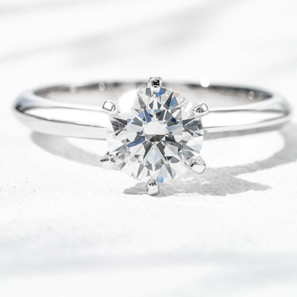 18K White Gold 1.50ct Lab Grown Diamond Solitaire Ring | IGI Certified