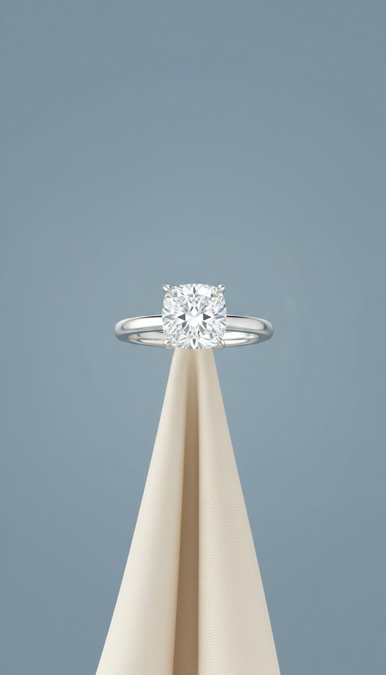 Platinum Solitaire Ring with Ethically Sourced Diamond