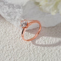 18K Rose Gold 0.75ct Lab Grown Diamond Six-Prong Solitaire Ring