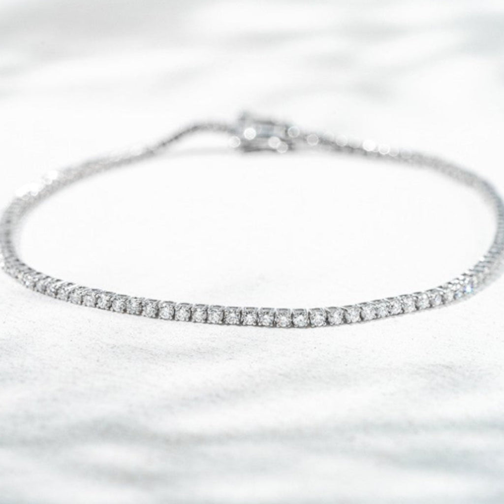 10K Gold 1.28ct Lab Grown Diamond Tennis Bracelet | 1.4mm |