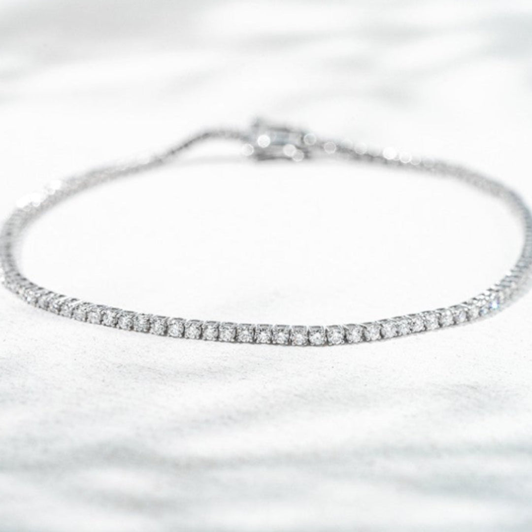 10K Gold 1.28ct Lab Grown Diamond Tennis Bracelet | 1.4mm |