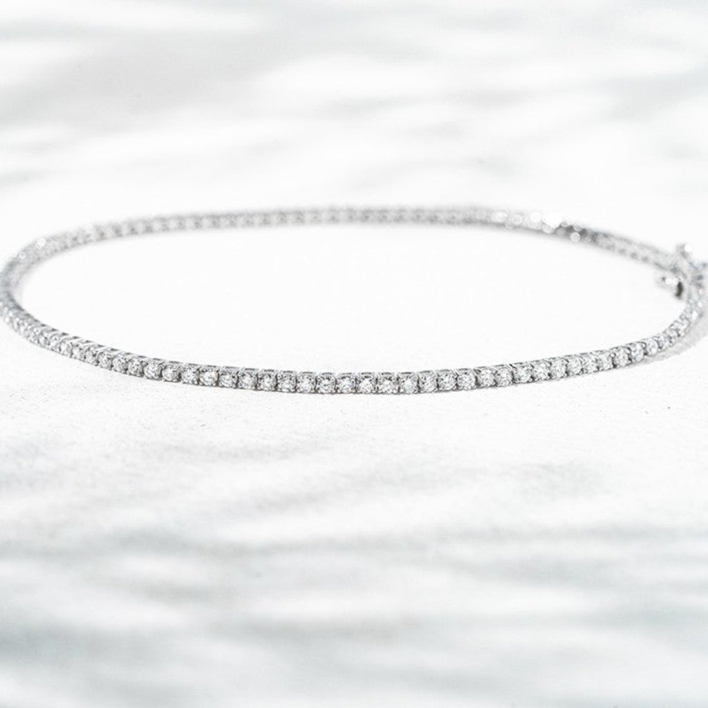 10K Gold 1.28ct Lab Grown Diamond Tennis Bracelet | 1.4mm |