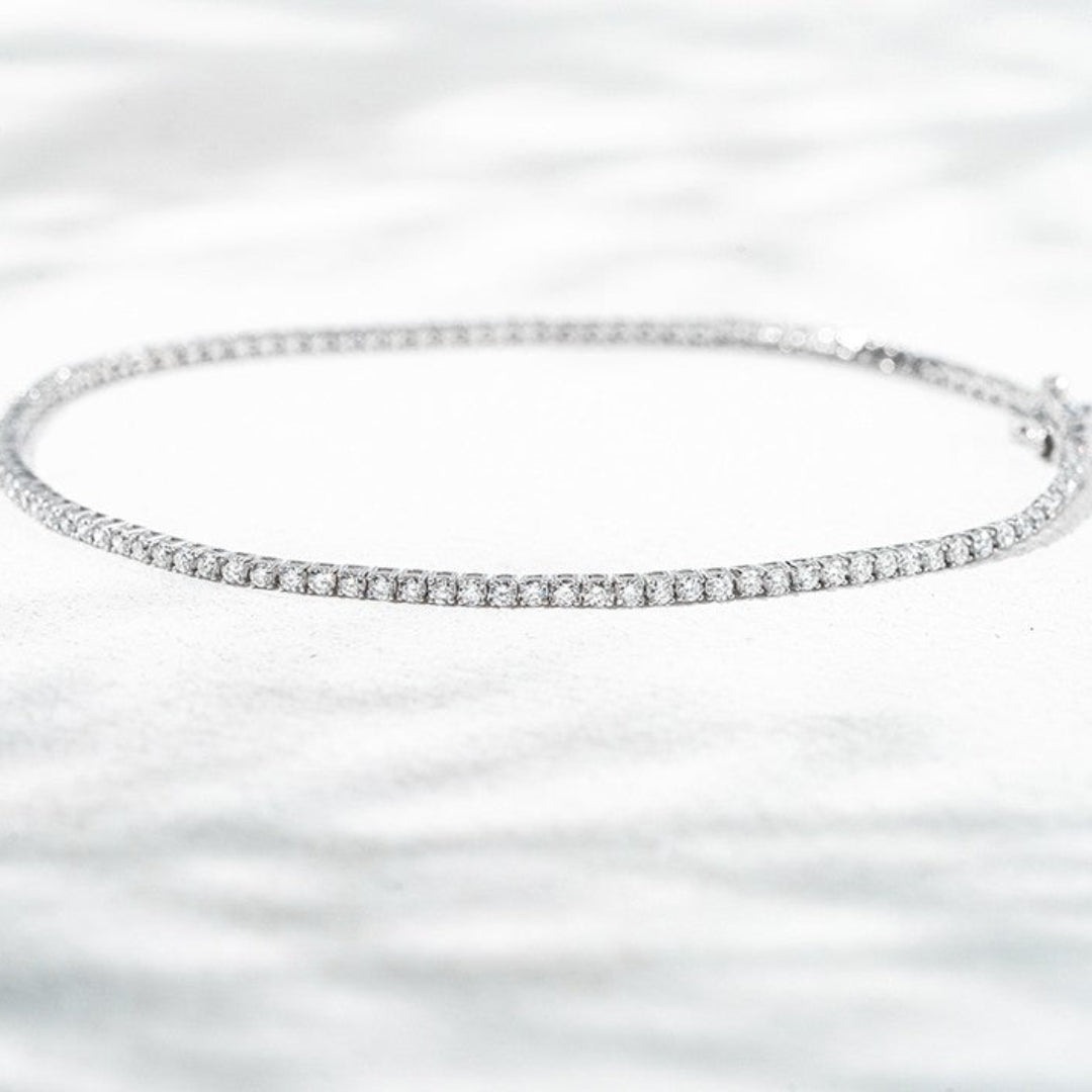 10K Gold 1.28ct Lab Grown Diamond Tennis Bracelet | 1.4mm |